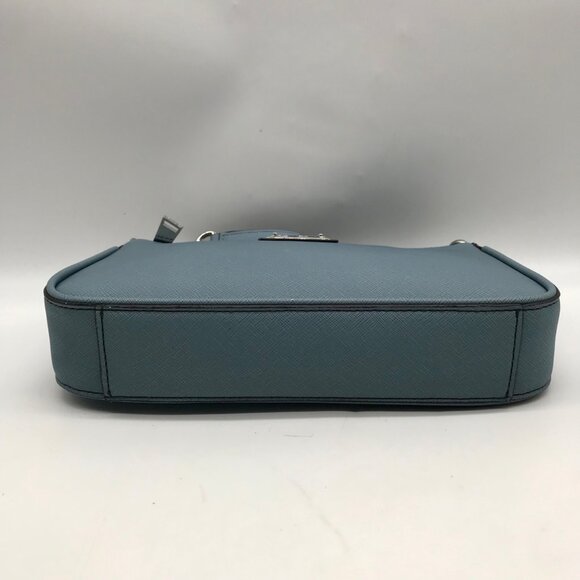 Calvin Klein Light Blue Saffiano Leather Demi Shoulder Bag - Picture 5 of 11